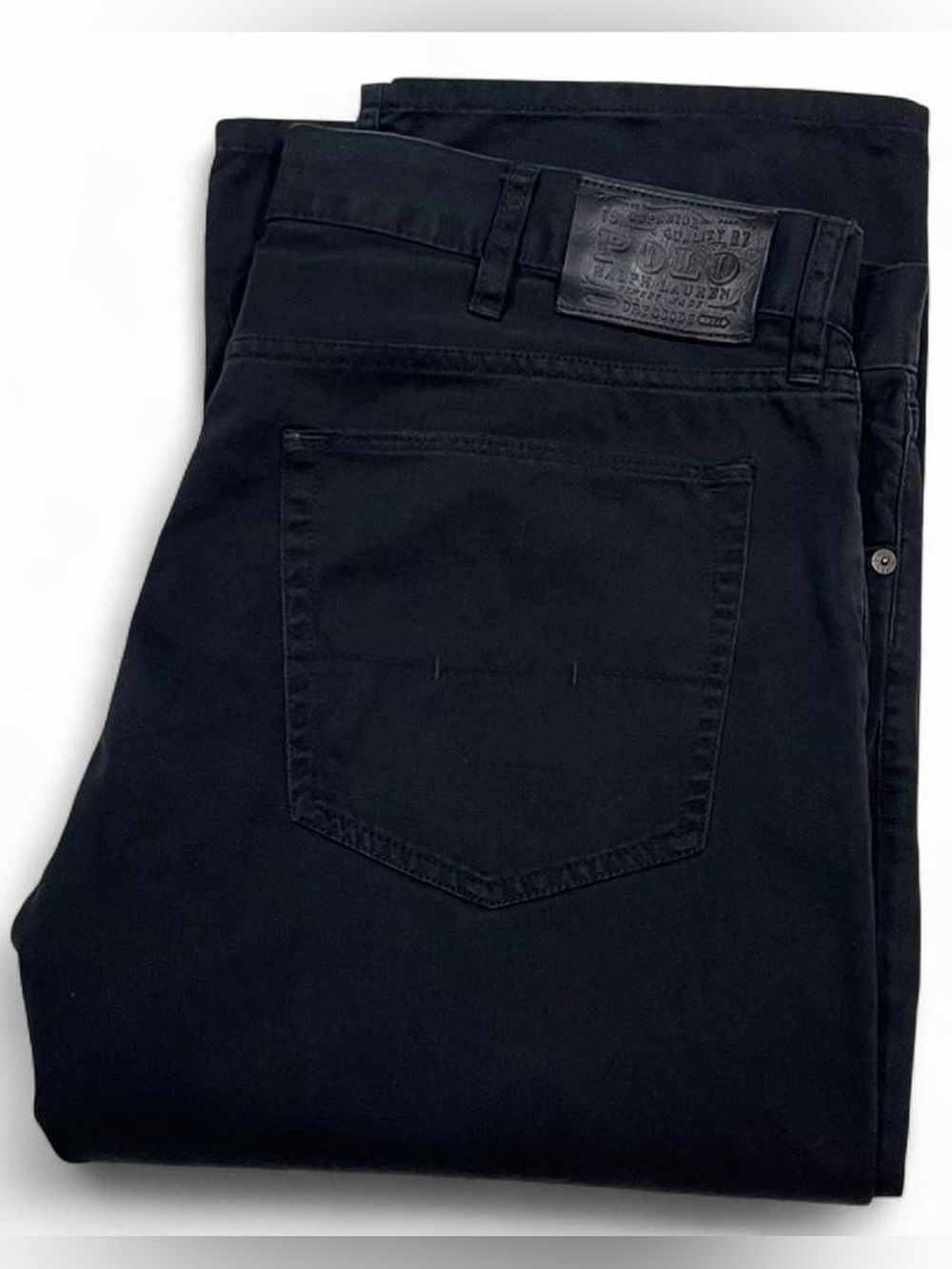 VTG Polo Ralph Lauren Black Jeans Lightweight 5 Pocket Twill Men’s Size W38 L32